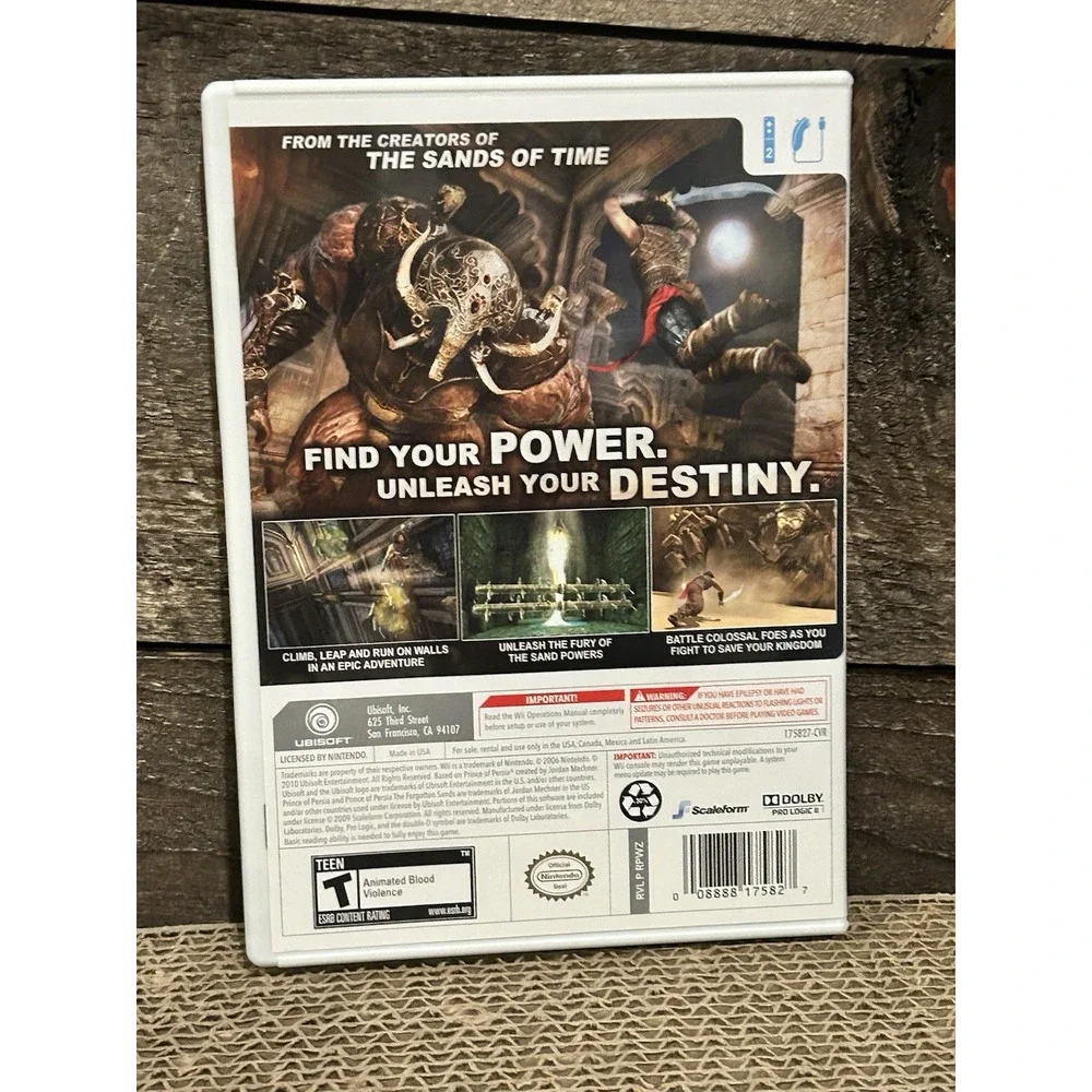 Prince of Persia: The Forgotten Sands (Nintendo‎ Wii, 2010) Complete Tested